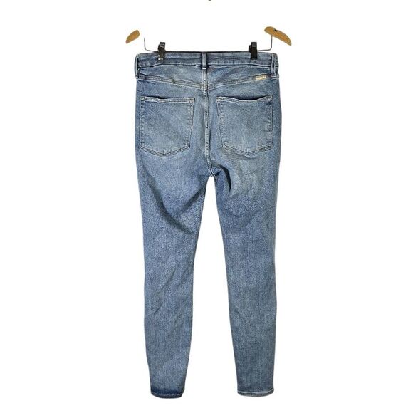 Stylish Blue DistressedHigh Waist h&m Skinny Jeans - Picture 2 of 13